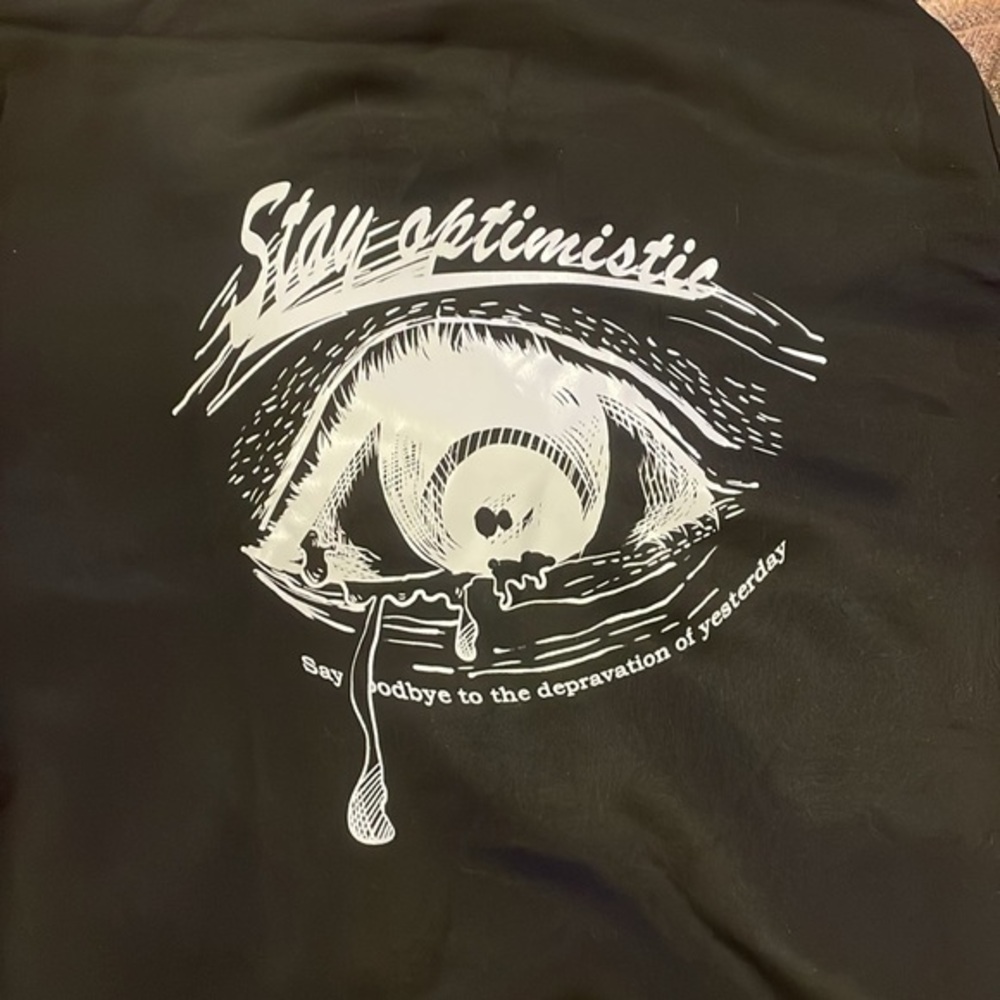 Stay Optimistic Black hoodie